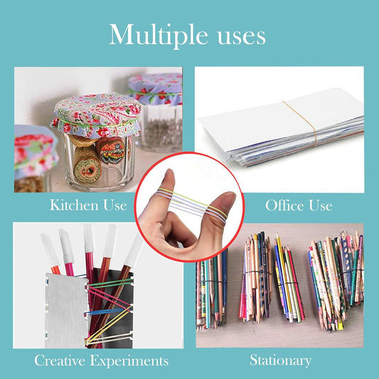 Sanas Medium Elastic Rubber Bands - 1100PCS (Black)