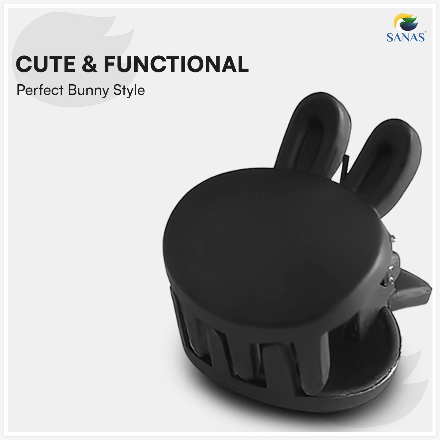 Cute designer hair clips for girls – Sanas heart, flower and bunny set