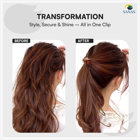 SANAS (2 Pcs) Small Hair Clip 4T Brown Hair Accessories for Women and Girls (2 Pcs)