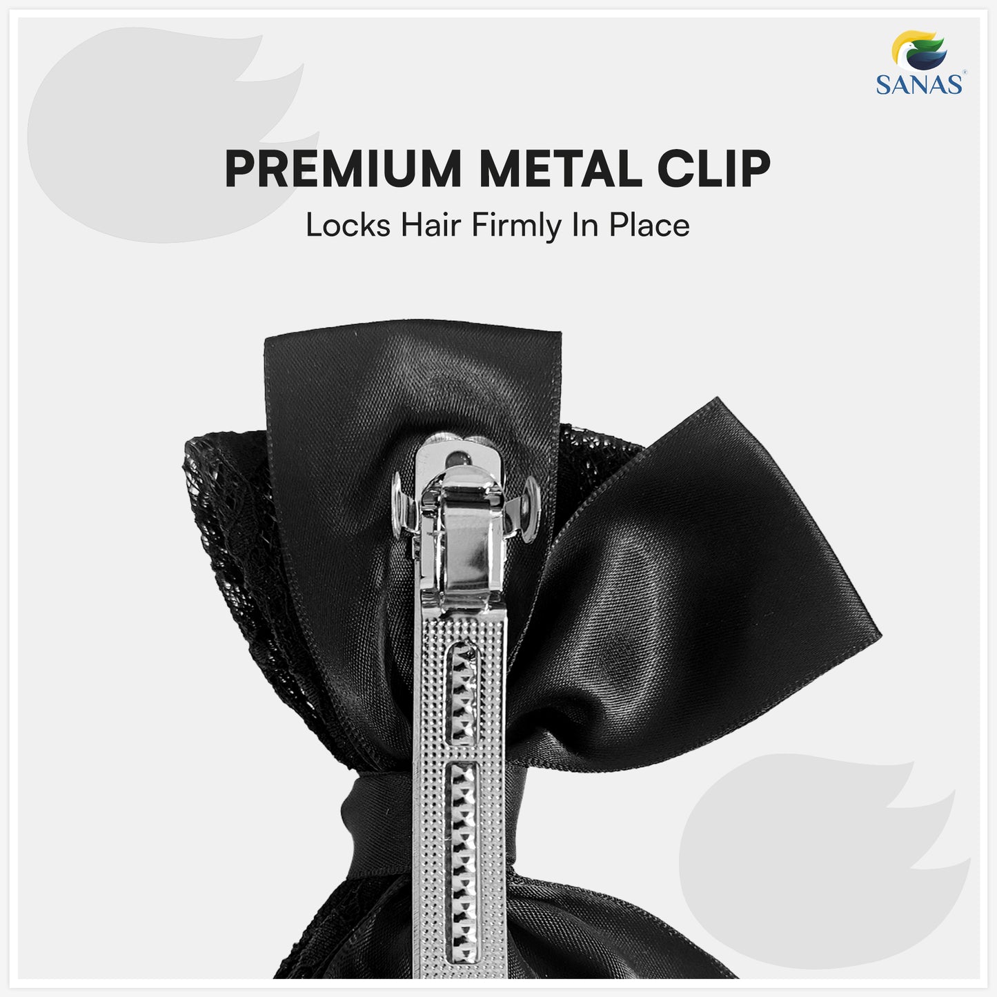 SANAS (1 Pc) Hair Clip Juda Net Attractive Black Net Hair Accessories for Women (1 Pc)