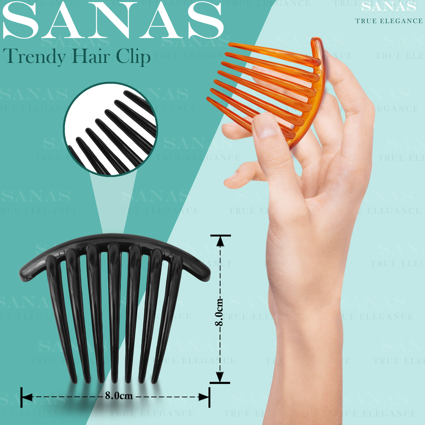 Sanas Hair Side Comb Pin 3Pcs