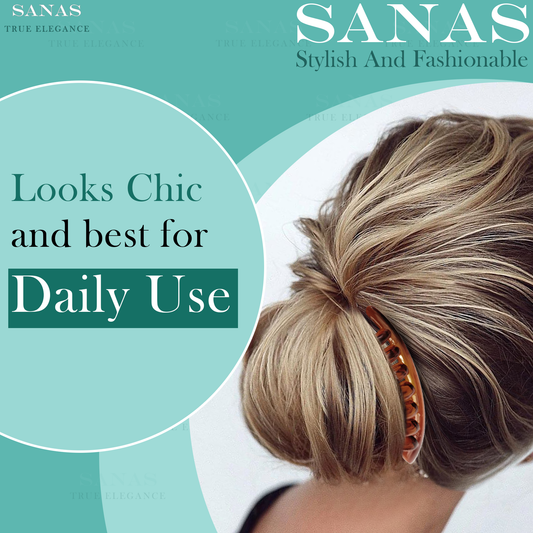 Sanas Wide Tooth Comb For Women Hair - 2Pc (Dark Brown)