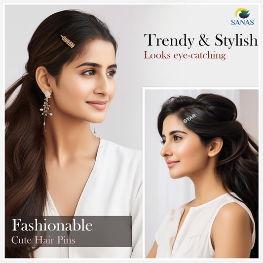 Alphabet word hair accessories for women – Sanas letter pins