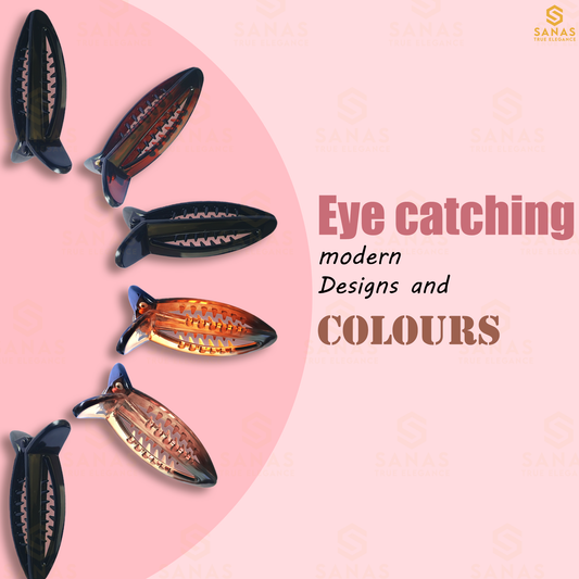 Sanas Korean Hair Accessories Banana Clips - 6Pcs