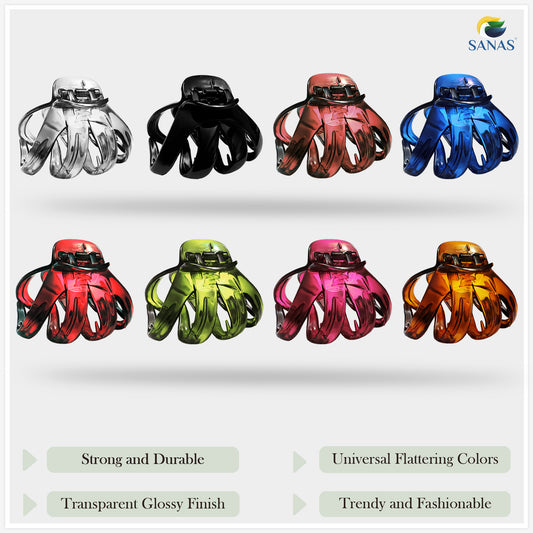 Colorful octopus hair clips for women – Sanas 2 pcs
