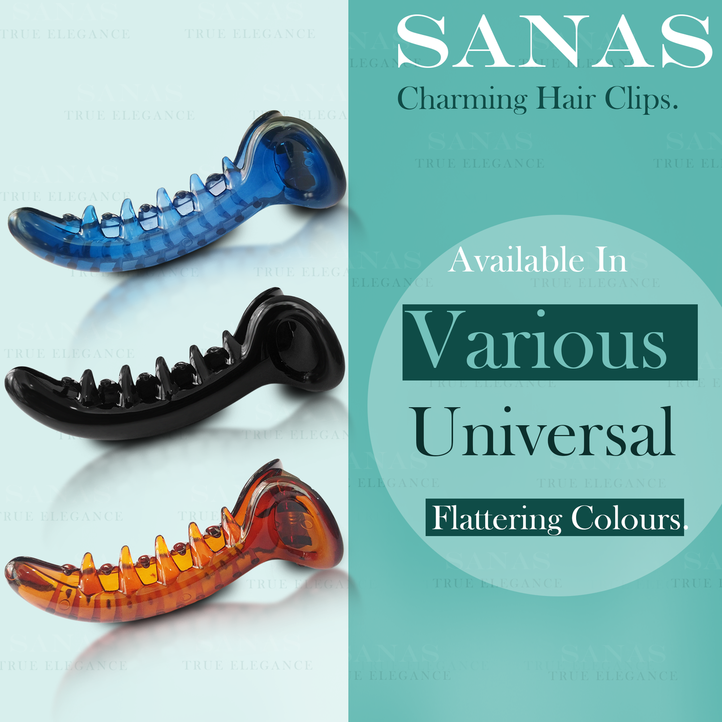 Sanas Medium Size Banana Clips - 3Pcs