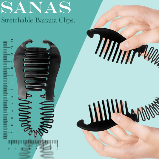 Sanas Flexible Clincher Hair Clip for Women - 3Pcs
