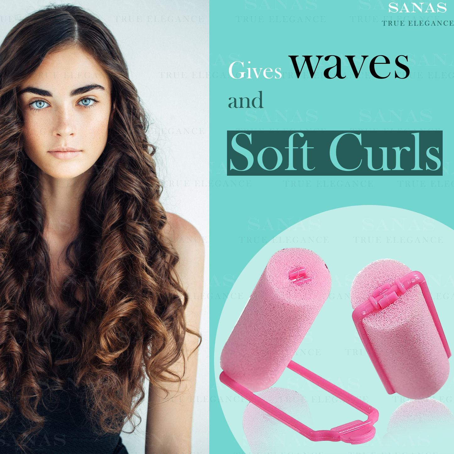 Sanas Foam Hair Rollers - 20Pcs