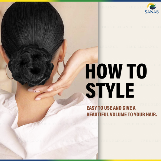 Sanas Black Bun Clip Hair Extension - 1Pc