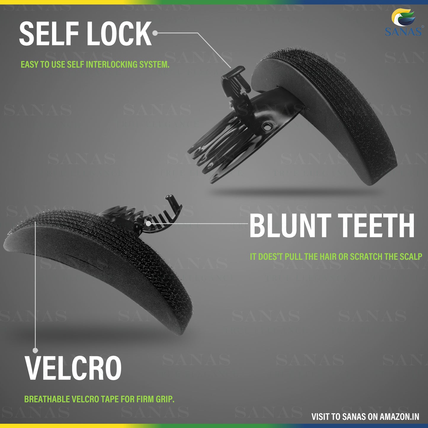 Sanas Hair Puff With Inserts - 2Pcs