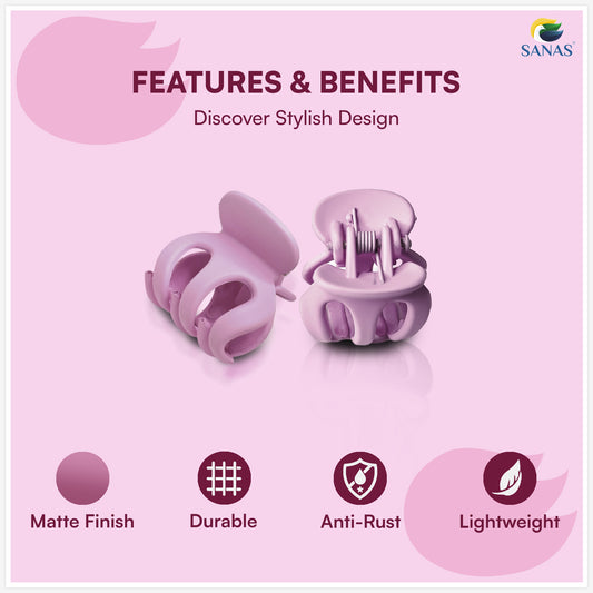 Sanas kids mini curve hair clip set – 10 small cute clips for girls