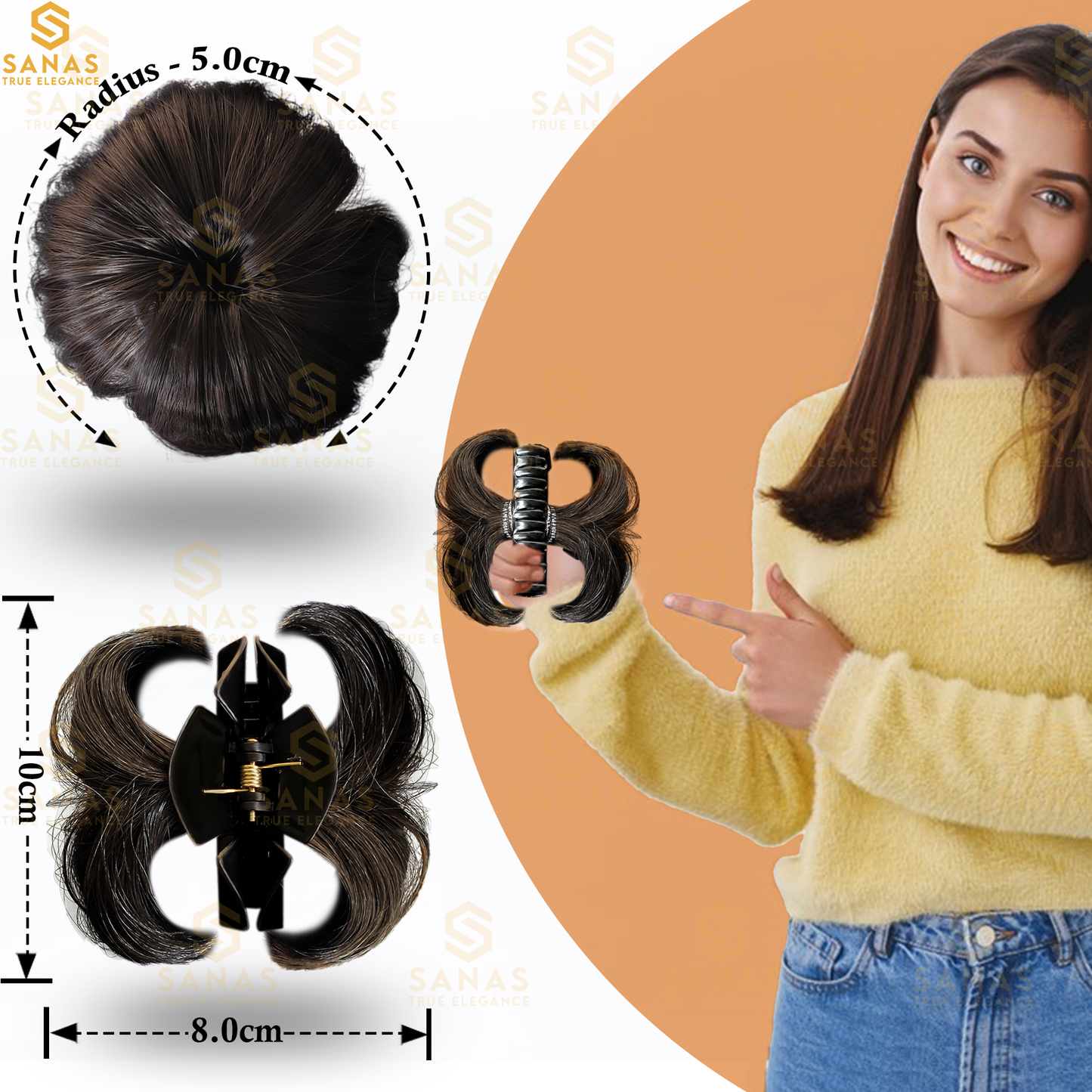 Sanas Clutch Hair Buns For Women - 1Pc