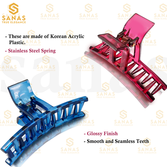 Sanas Hair Clutcher Clips Big T Shape - 4Pcs