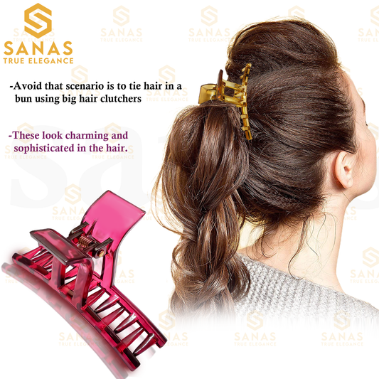 Sanas Hair Clutcher Clips Big T Shape - 4Pcs