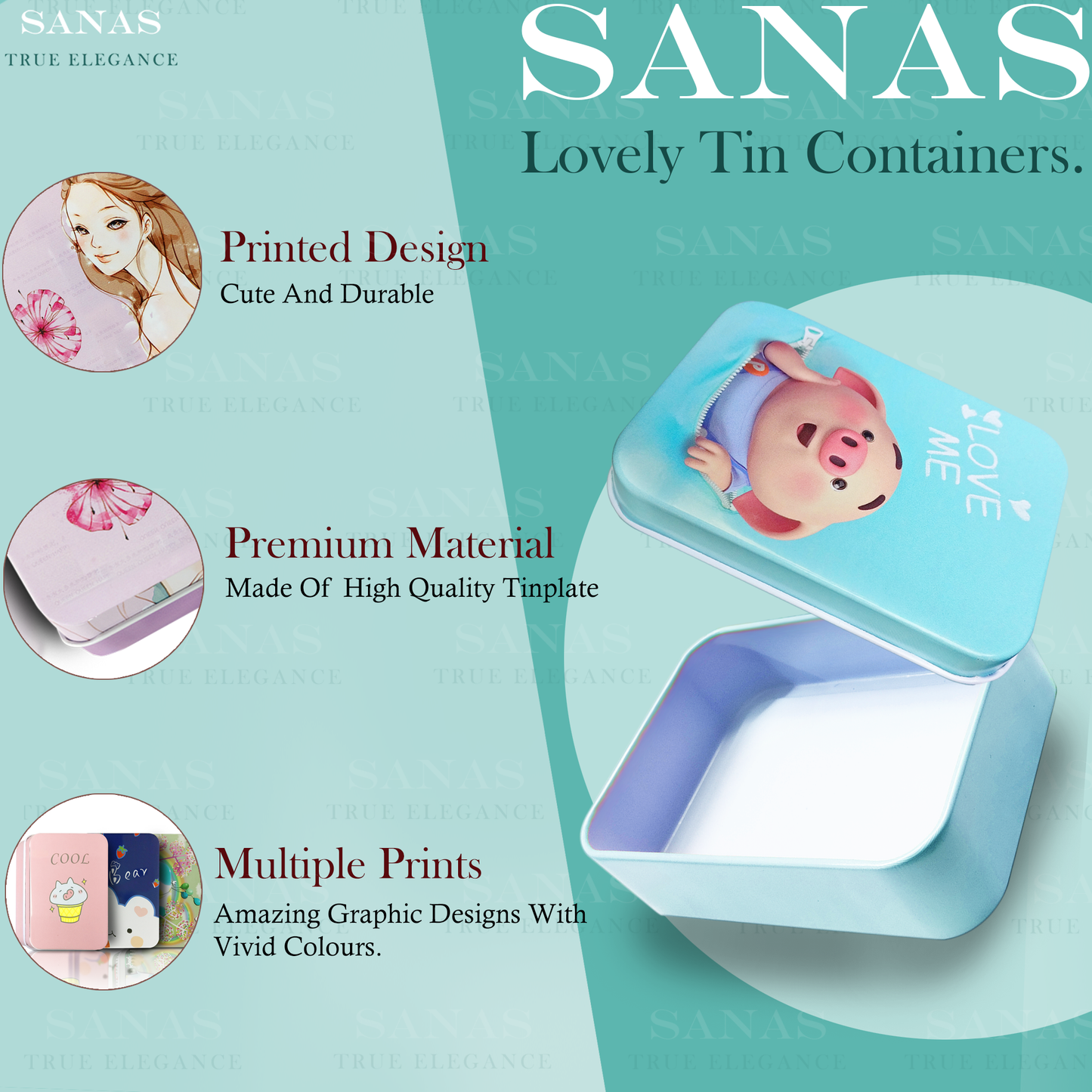 Sanas Small Box For Storage Unicorn Gift Box For Kids - 6Pc