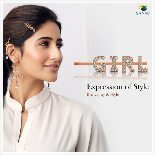 Trendy word letter hair pins for women – Sanas alphabet accessories