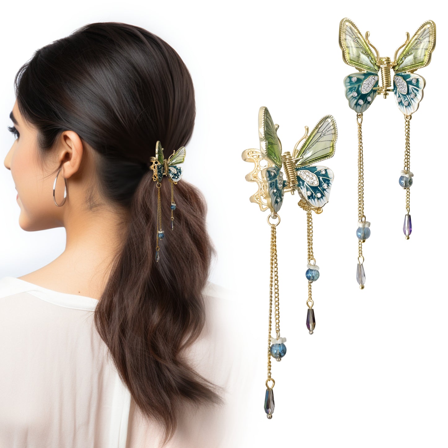 Sanas Resin Butterfly Hair Clip - 1Pc
