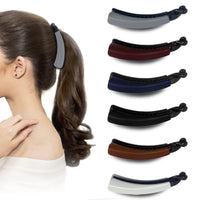 Sanas Acrylic Banana Hair Clip for Women - 6Pcs