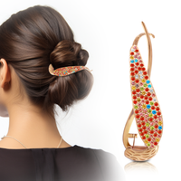 Multicolour Diamond Banana Hair Clip