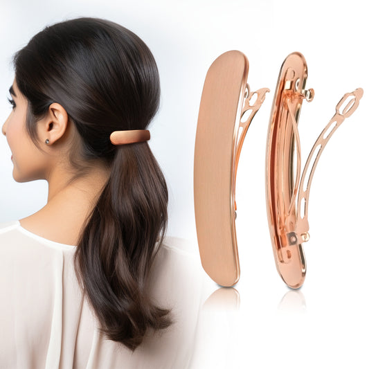 SANAS (1 Pc) Copper Hair Clip for Women Stylish Hair Accessories (1 Pc)