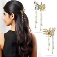 Sanas Resin Tassel Butterfly Hair Clip 1Pc
