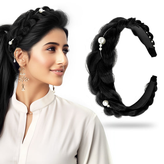 Sanas Artificial Hair Braided Hairband - 1Pc