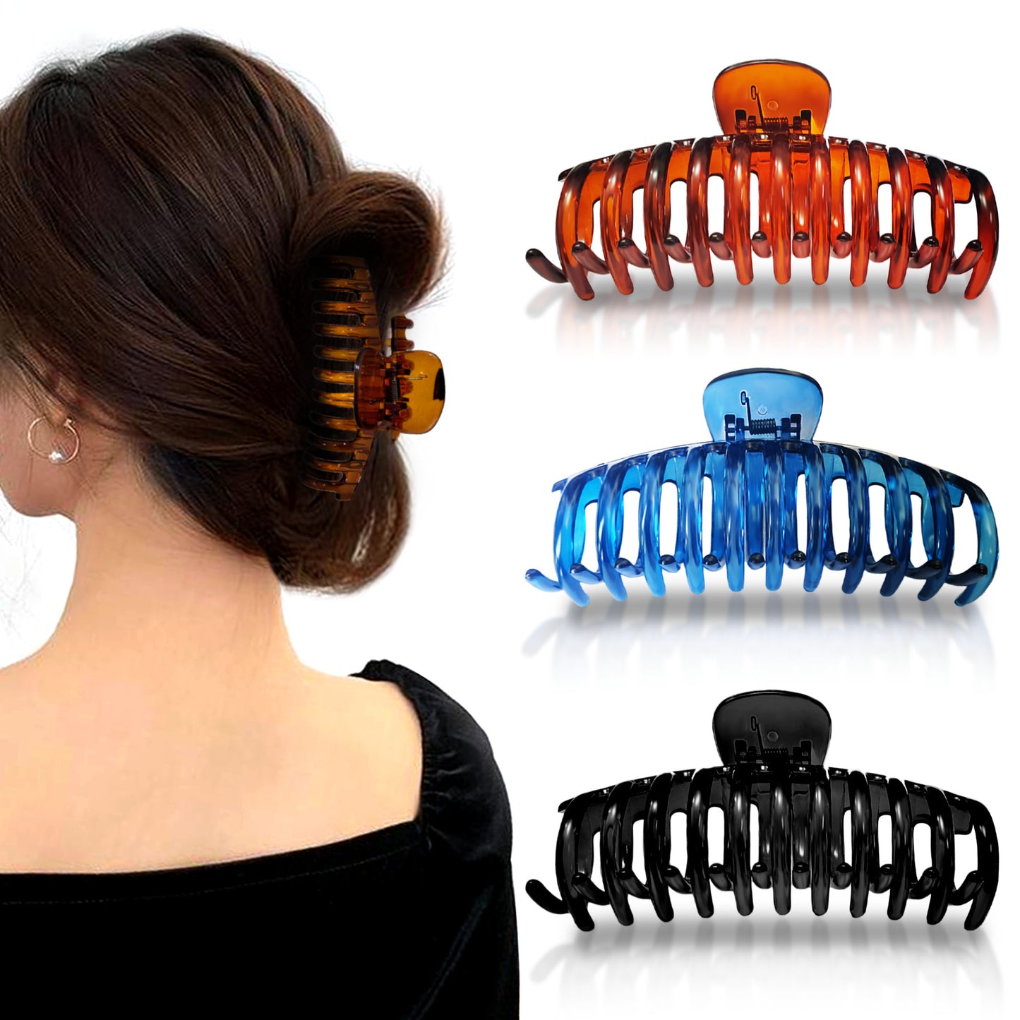 Sanas Large Hair Claw - 3Pcs