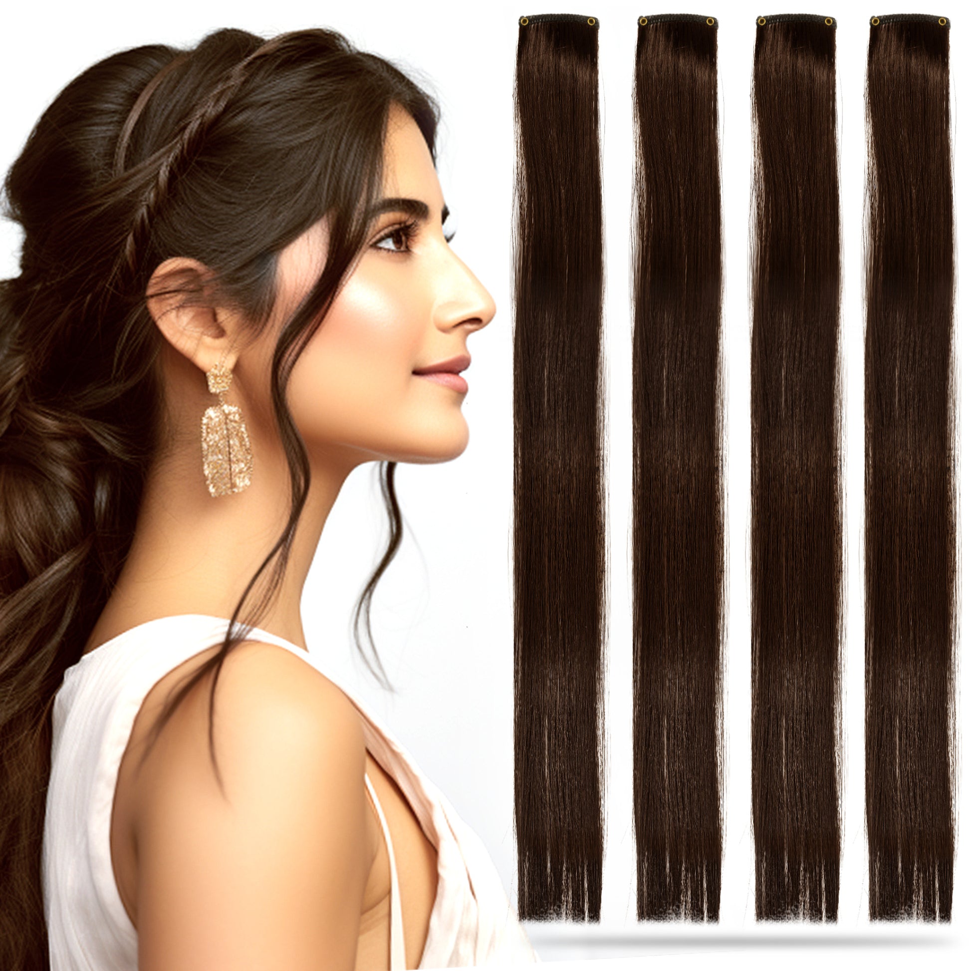 Brown Streaks Hair Extension