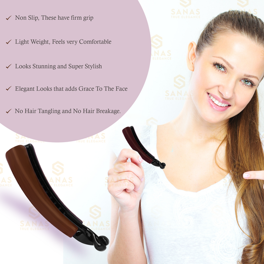 Sanas Large Banana Hair Clutchers - 2Pcs