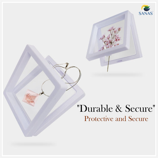 Sanas Floating Display Frame Acrylic White Shadow Box(6Pcs)