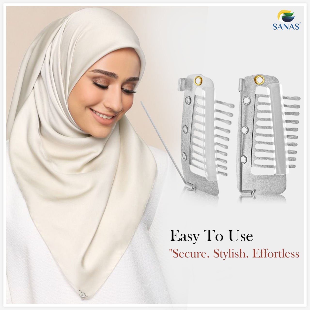 6 Pcs Hair Extension Clips For Dupatta