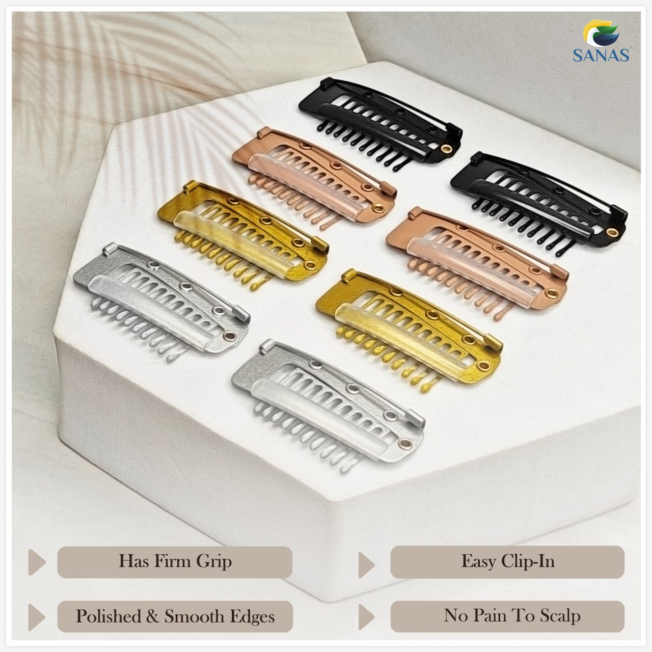 8 Pcs Hair Extension Clips