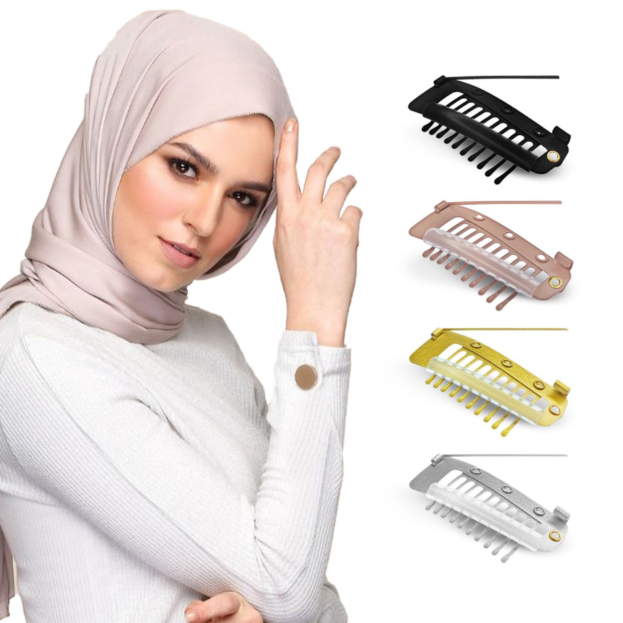 Hair Extension Clips For Dupatta, Hijab