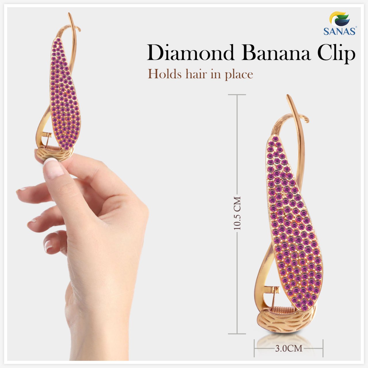 Diamond Metal Hair Clips