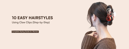10 easy claw clip hairstyles for women with step-by-step styling guide using trendy hair claw clips