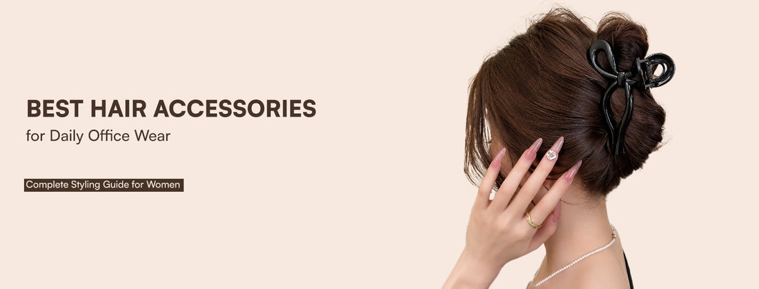 Professional woman wearing stylish hair accessories for daily office wear