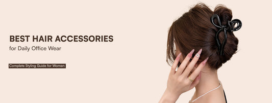 Professional woman wearing stylish hair accessories for daily office wear