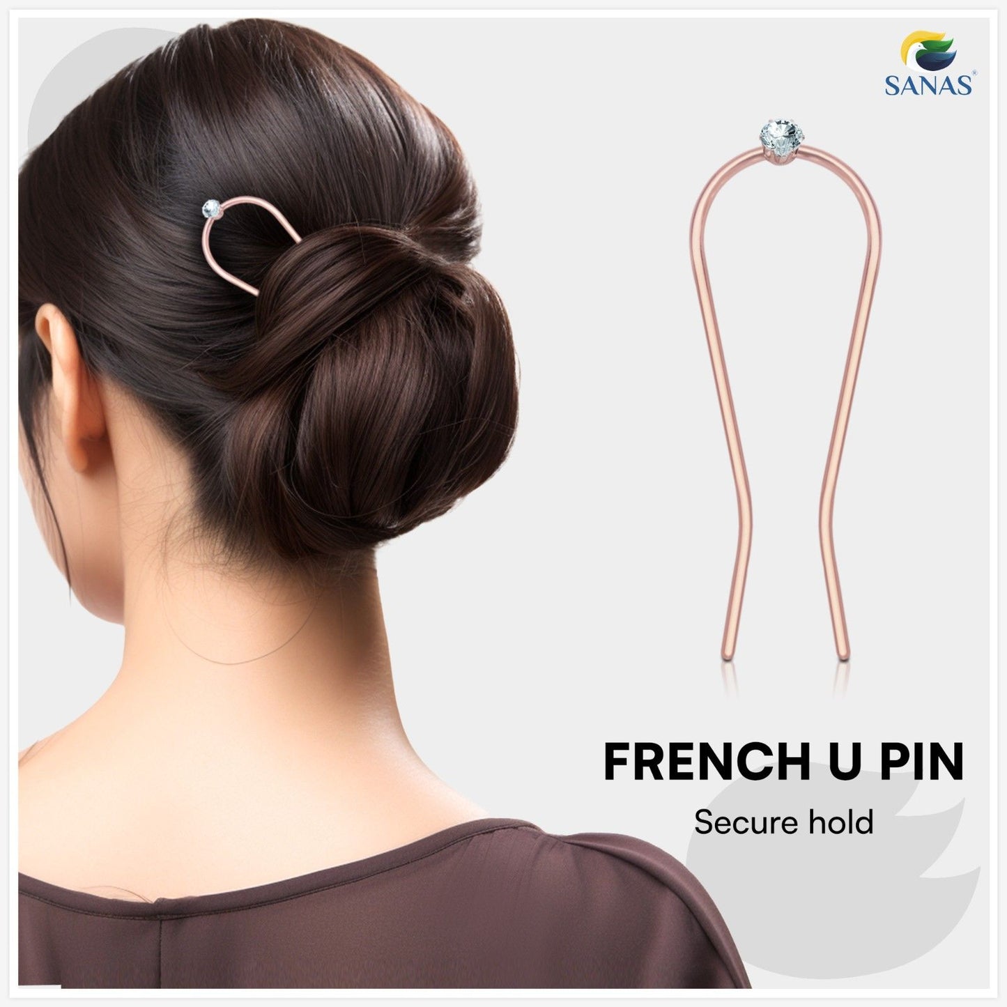 Sanas Juda Stick Set – Pick Any 4 Hair Stick for Bun | French Pins for Hair, Metal & Wooden Hair Stick, Pearl Hair Pin & Bun Holder for Hair | Elegant Hair Sticks for Bun & French Twist Styling for Women