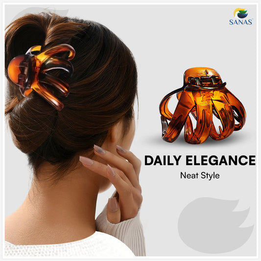 SANAS (2 Pcs) Multicolor Octopus Hair Clip Hair Accessories for Women and Girls (2 Pcs)