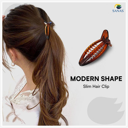 SANAS Premium Banana Clip for Women – Strong Hold Banana Hair Clip for Thick, Thin & Curly Hair, Fancy Fishtail & Korean Style Banana Clutcher (Pick Any 4)