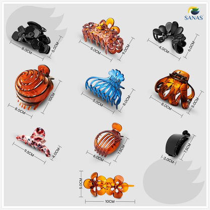 Acrylic Hair Claw Clips for Women Big Clutcher for Thick & Thin Hair Stylish Hair Accessories Gift Set for Women Pick Any 4 Premium Acrylic Claw Clips