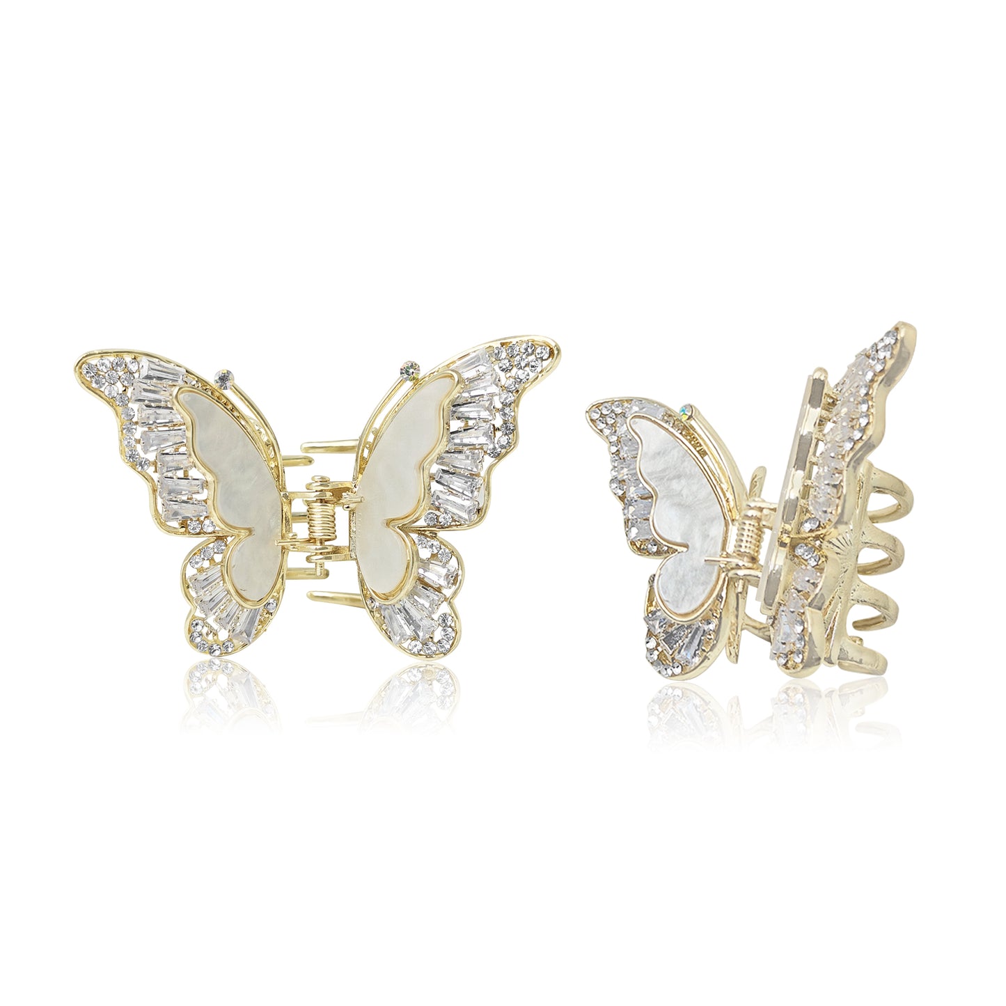 Golden butterfly hair claw clip for women Korean style