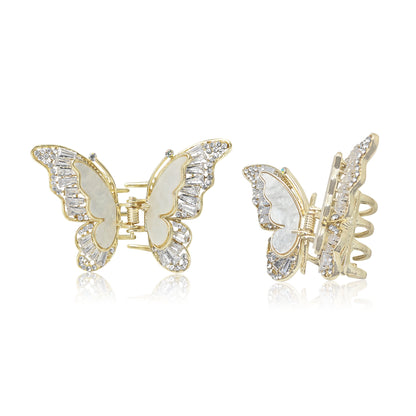 Golden butterfly hair claw clip for women Korean style