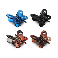 SANAS (4 Pcs) Butterfly Hair Claw Clips Stylish Aesthetic Korean Fashion Hair Accessories for Women and Girls Versatile 4 Shades (4 Pcs)