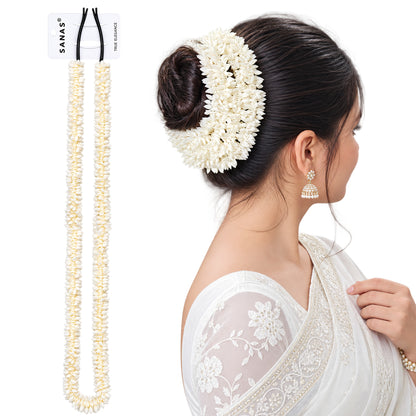 Sanas Scented Artificial Mogara Gajra With Bobby Pins for Hair