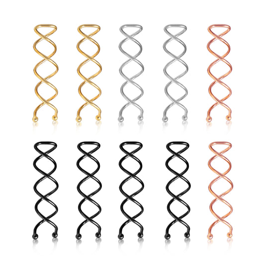 Sanas Spiral Hair Pins Multicolor 10Pcs