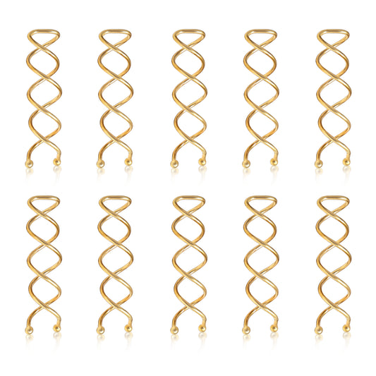 Sanas Spiral Hair Pins Golden 10 Pcs
