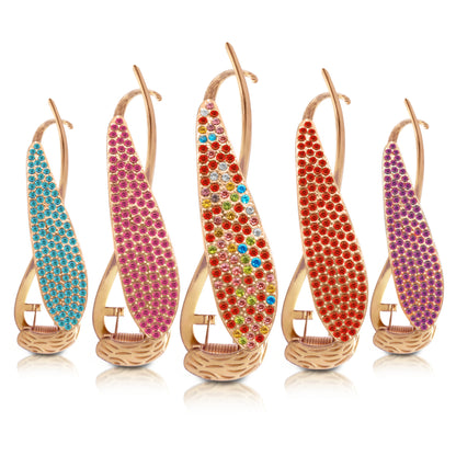 Sanas Multicolor Diamond Banana Clip - 6Pcs