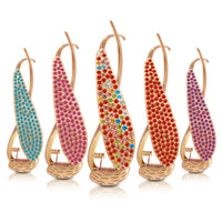 Sanas Multicolor Diamond Banana Clip - 6Pcs