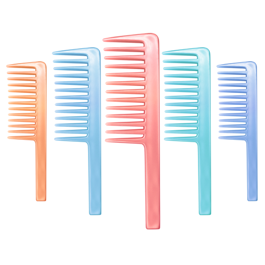 Sanas Wide Teeth Shower Shampoo Comb 2Pcs Assorted Colours